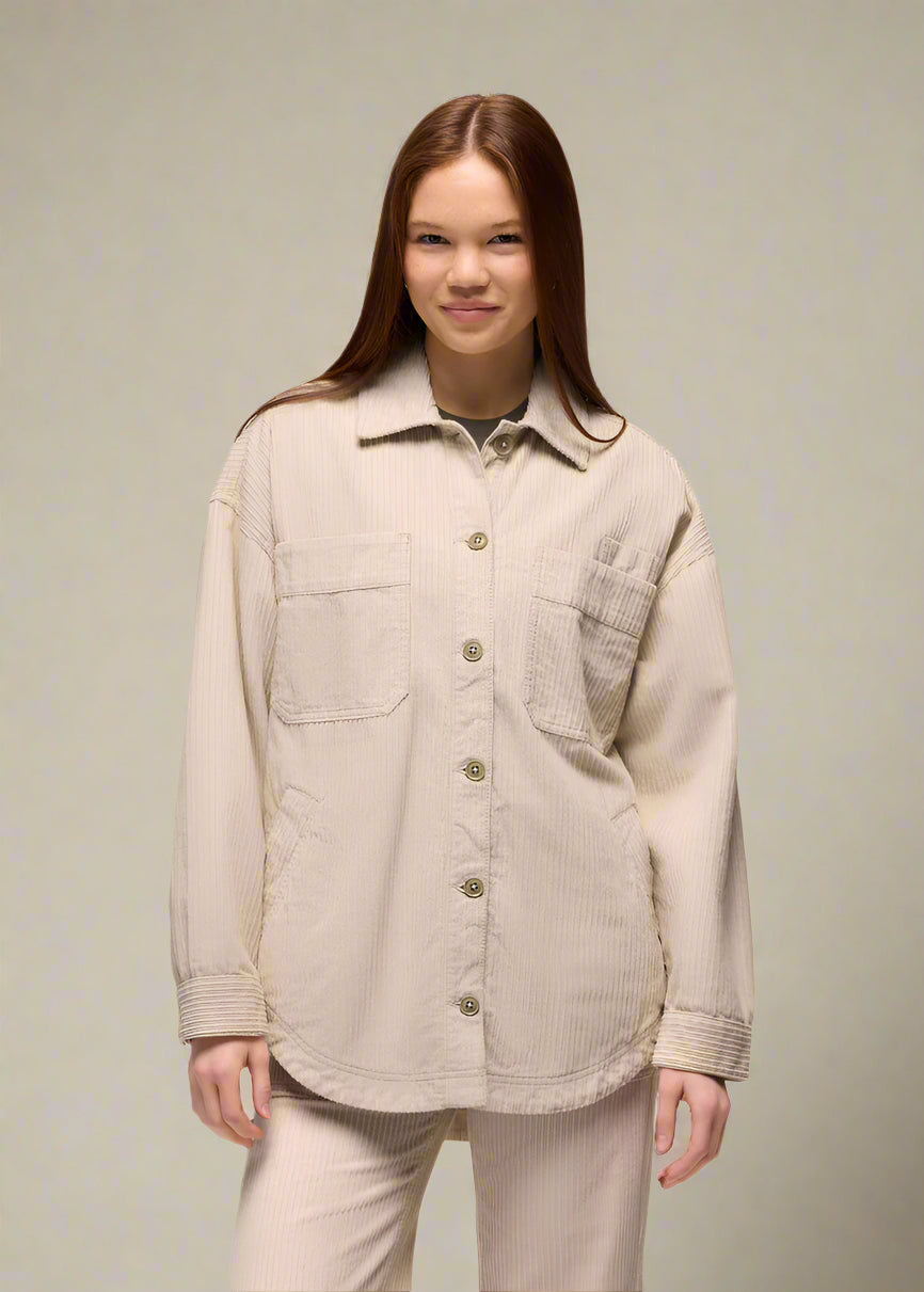prAna Annie's Canyon Cord Shacket | Almond