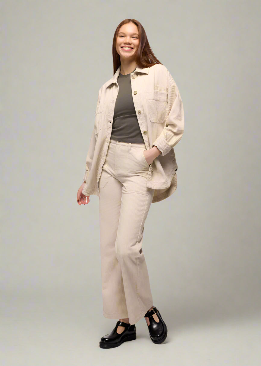 prAna Annie's Canyon Cord Shacket | Almond