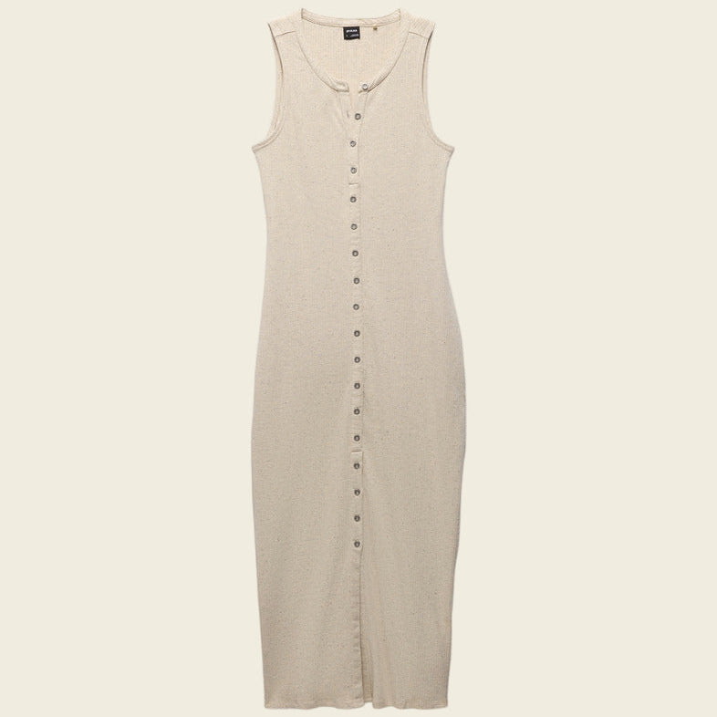 prAna Cambria Cove Maxi Dress | Oatmeal Heather