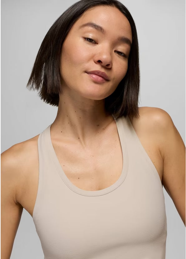 Luxara Racerback Long Tank | Almond