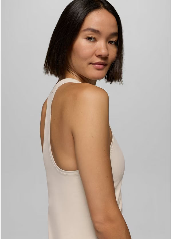 Luxara Racerback Long Tank | Almond
