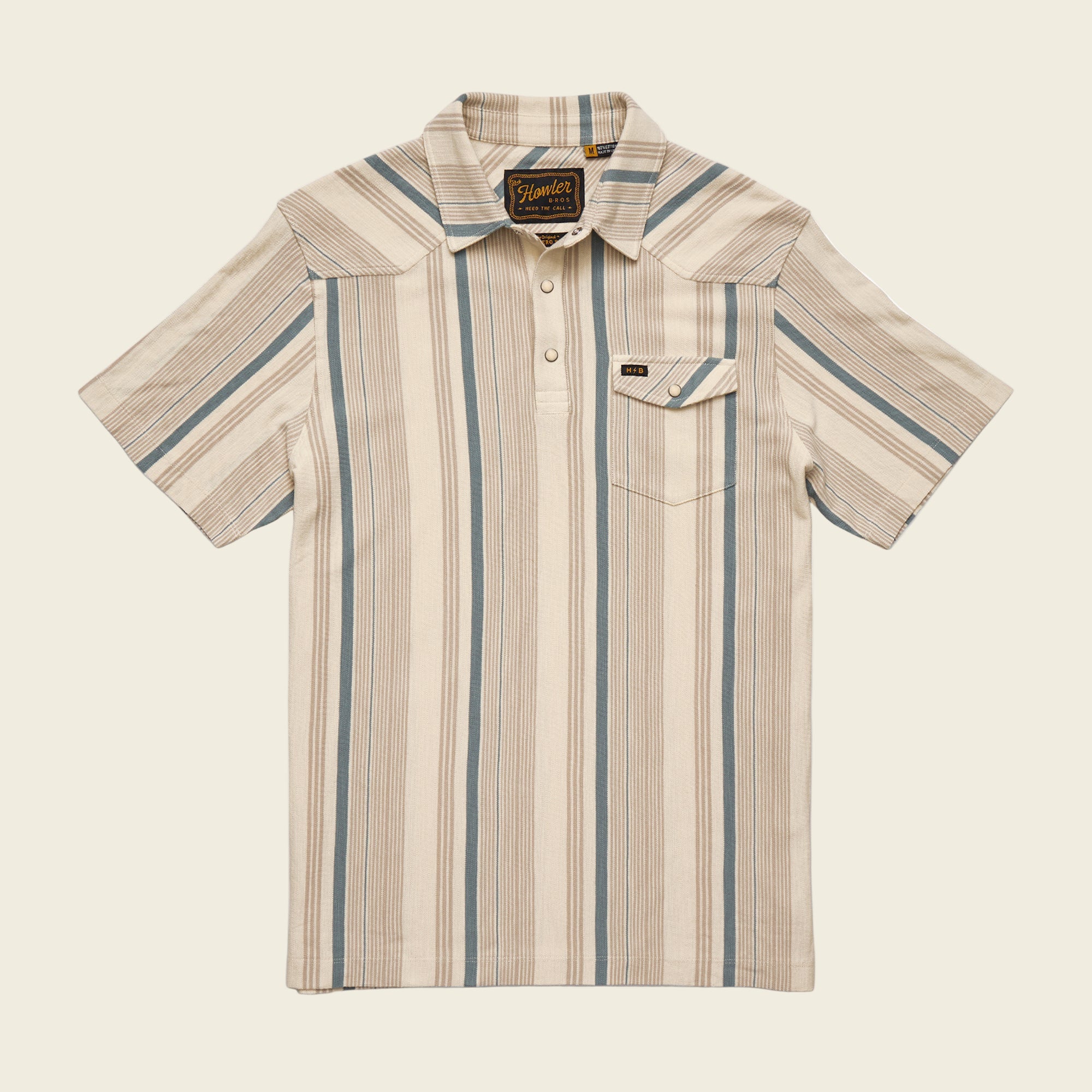 Ranchero Polo | Old Bill Stripe : Limestone