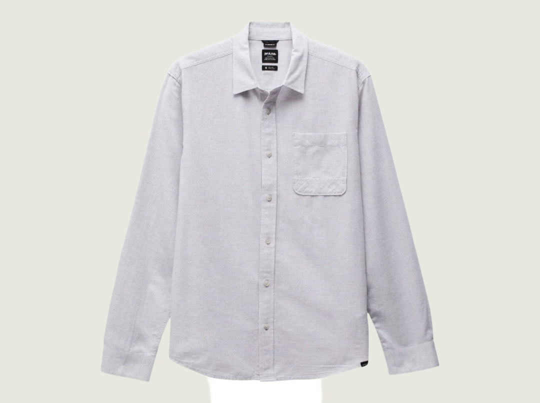 Prana M's Porto Vista Shirt | Silver Spray