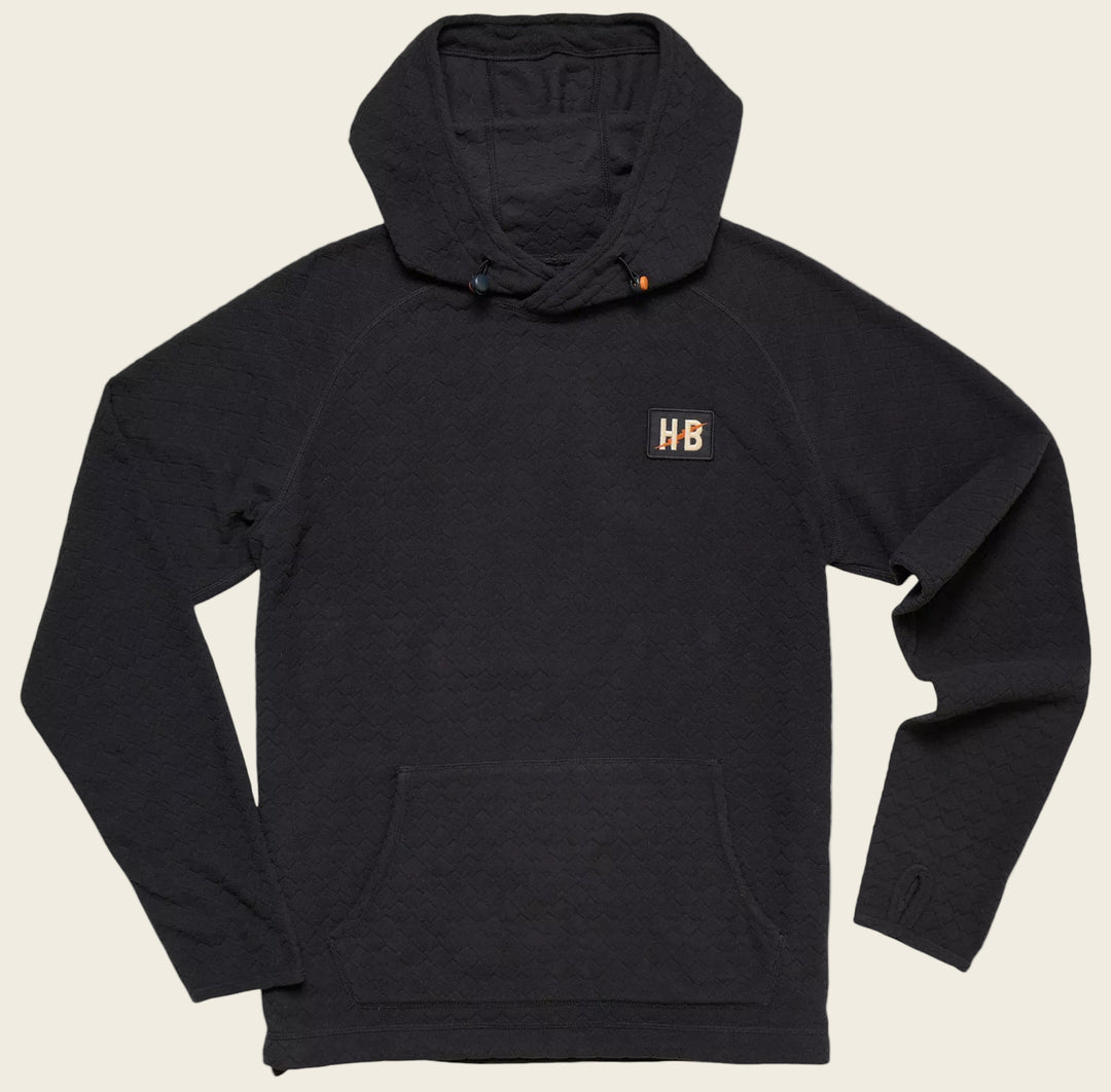 Howler Brothers Palo Duro Fleece Hoodie | Mountain Grid : Antique Black