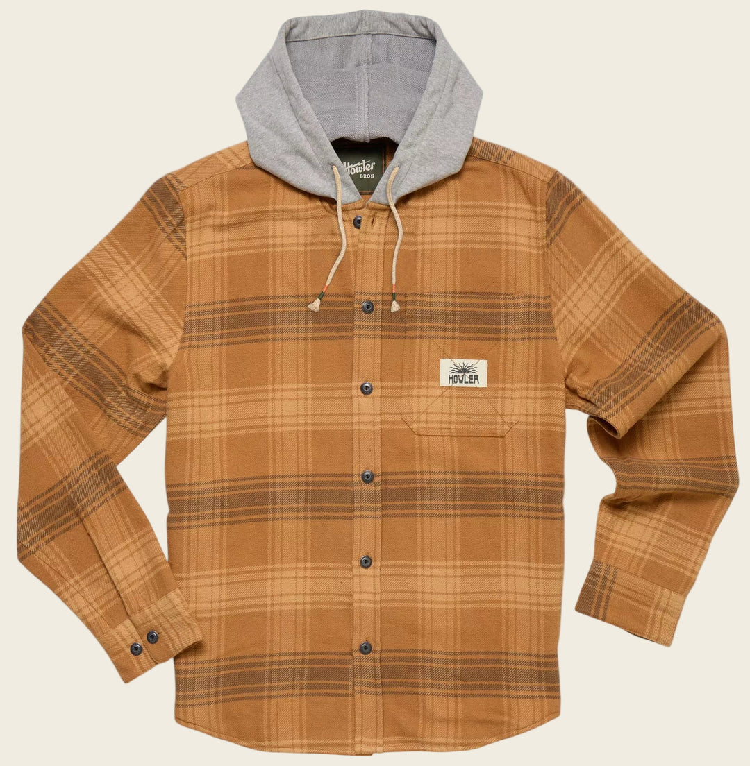 Howler Brothers Salvo Hooded Blanket Flannel | Mesa Plaid : Duck Brown