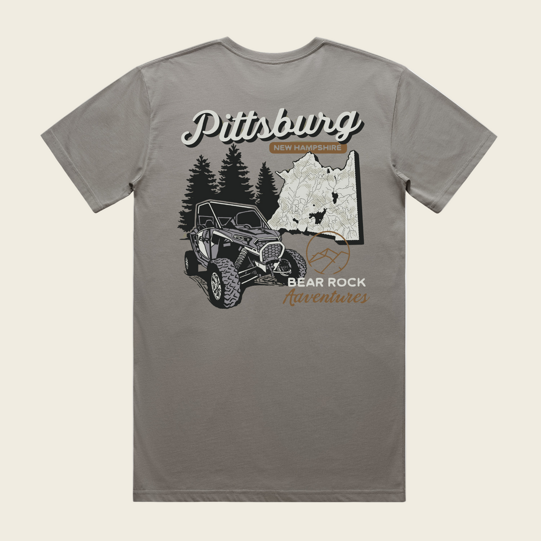 Bear Rock Premium | ATV Pittsburg, NH Tee Coal Back