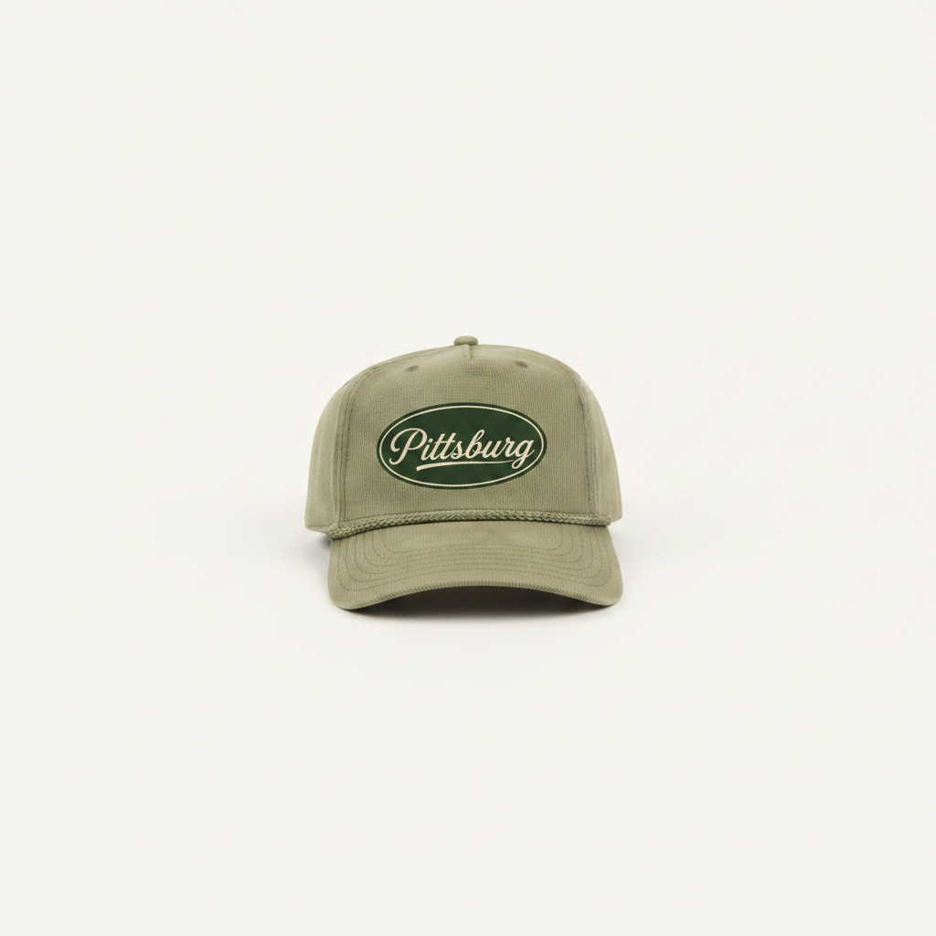 Bear Rock Pittsburg Oval Patch Hat | Dark Olive