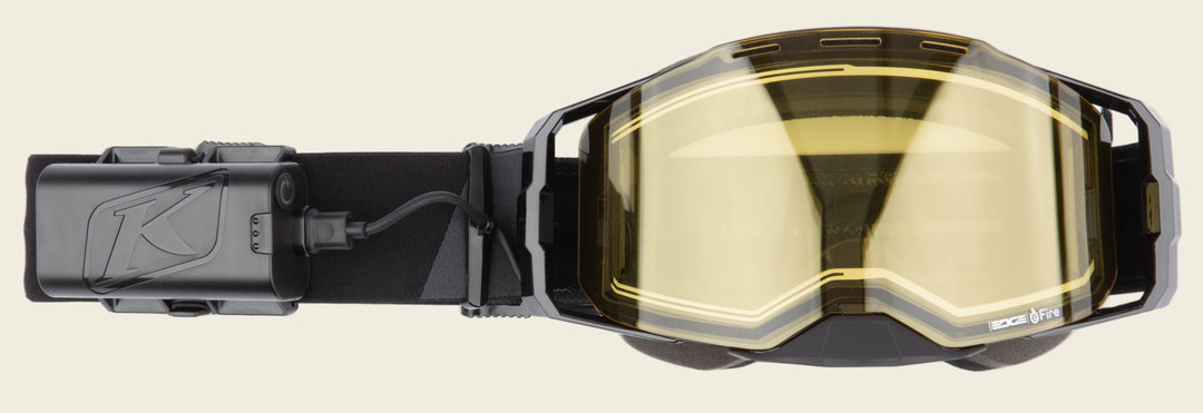 Klim Edge eFire Goggle | Slope Black Light Yellow Tint
