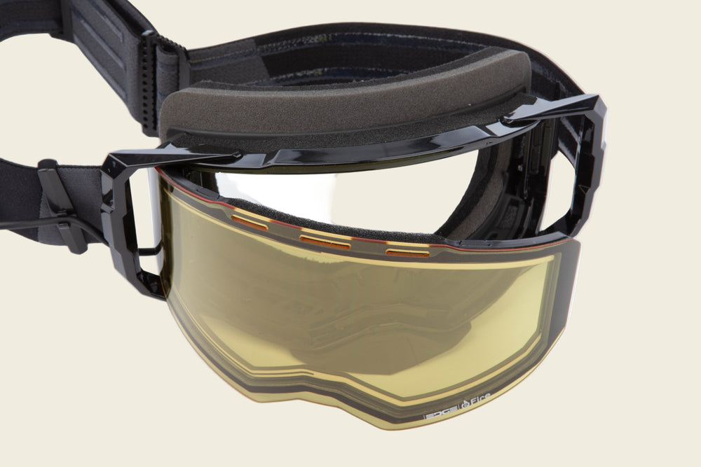 Klim Edge eFire Goggle | Slope Black Light Yellow Tint