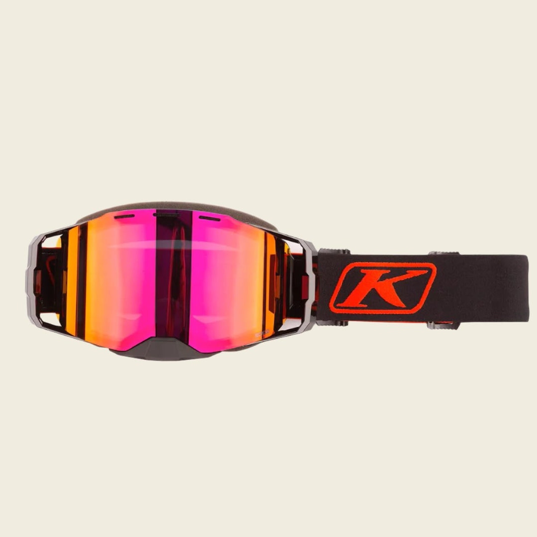 Klim Edge Goggle Focus Black Fiery Red Dark Smoke Red Mirror