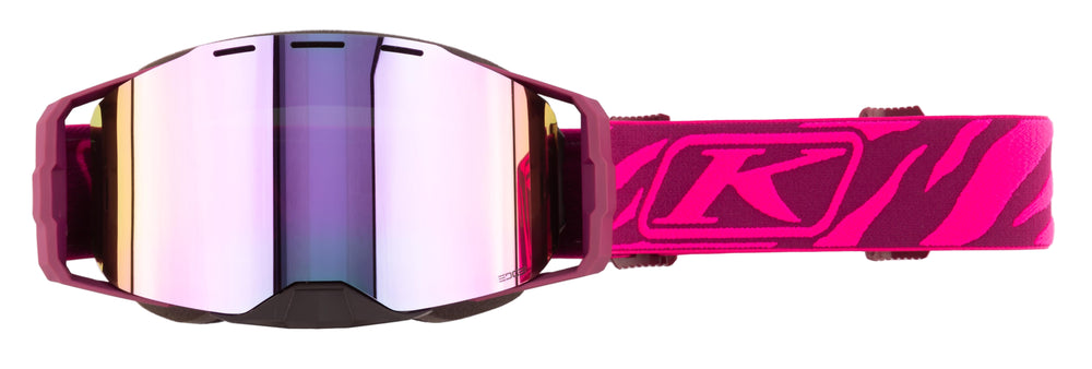 Klim Edge Goggle | Zebra Pink Glo Dark Smoke Pink Mirror