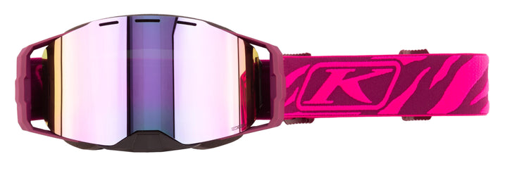 Klim Edge Goggle | Zebra Pink Glo Dark Smoke Pink Mirror