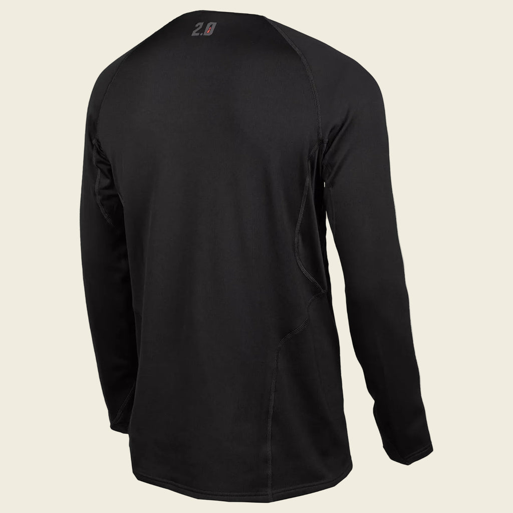 Black long-sleeve shirt on a white background