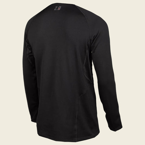 Black long-sleeve shirt on a white background