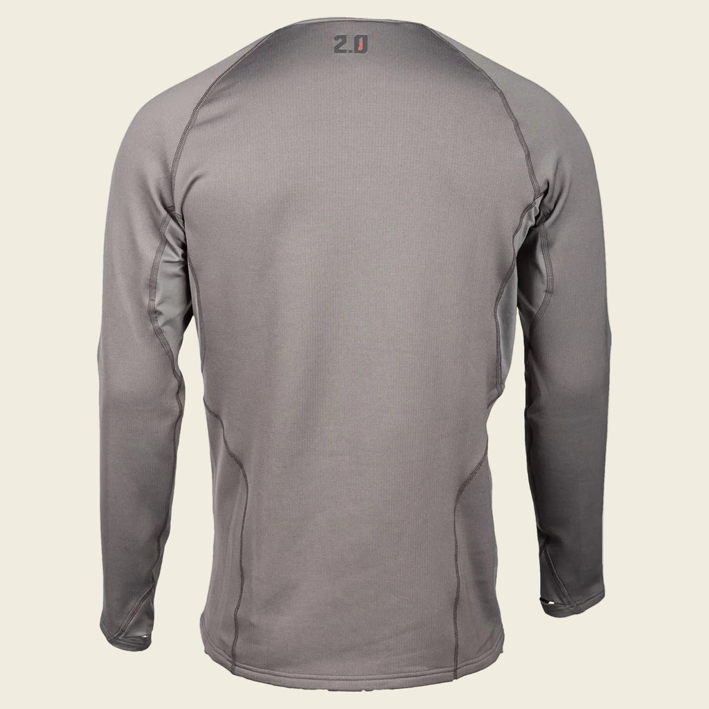 Gray long-sleeve shirt on a white background