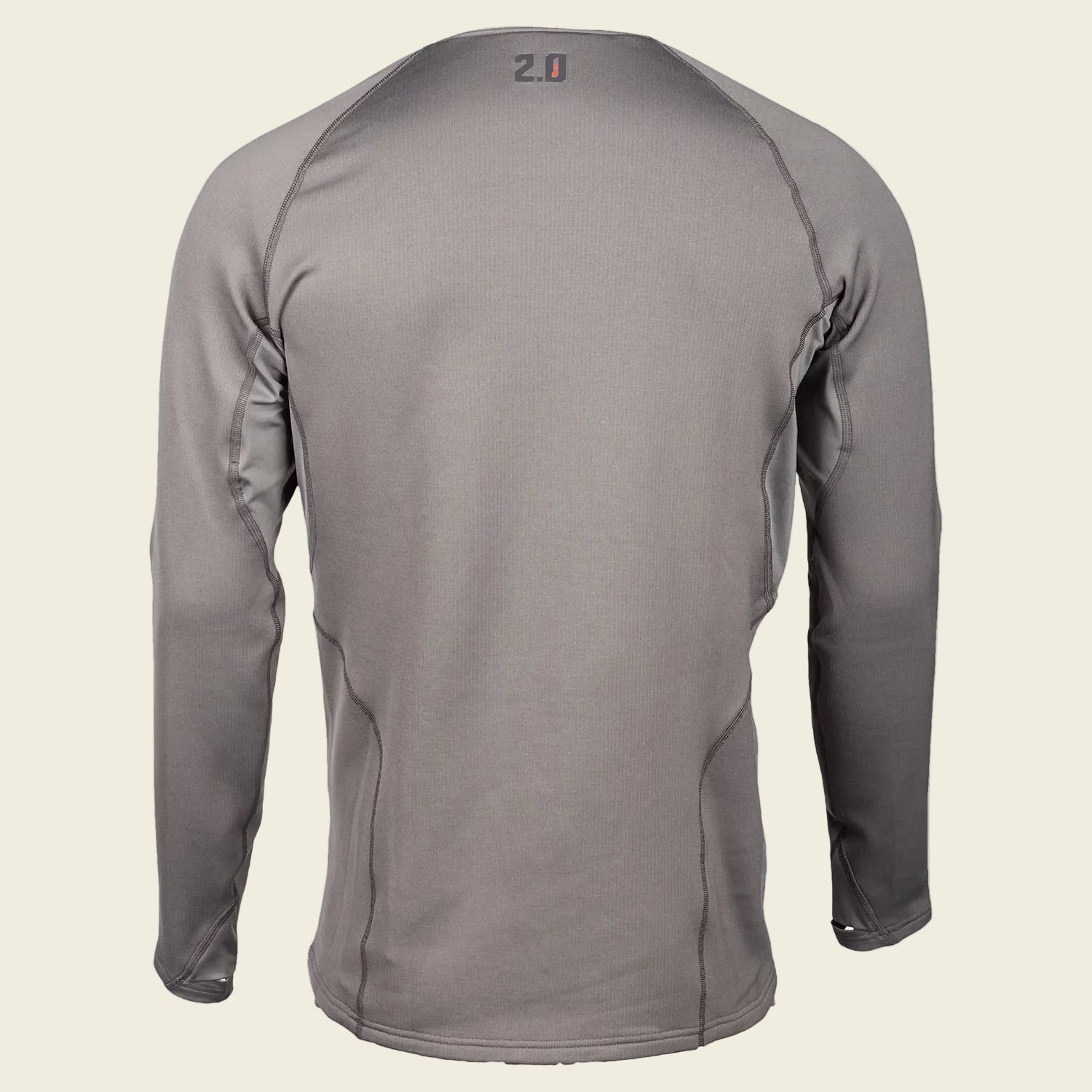 Gray long-sleeve shirt on a white background