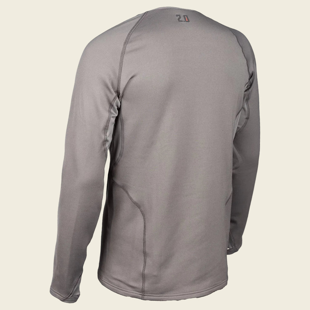 Gray long-sleeve shirt on a white background