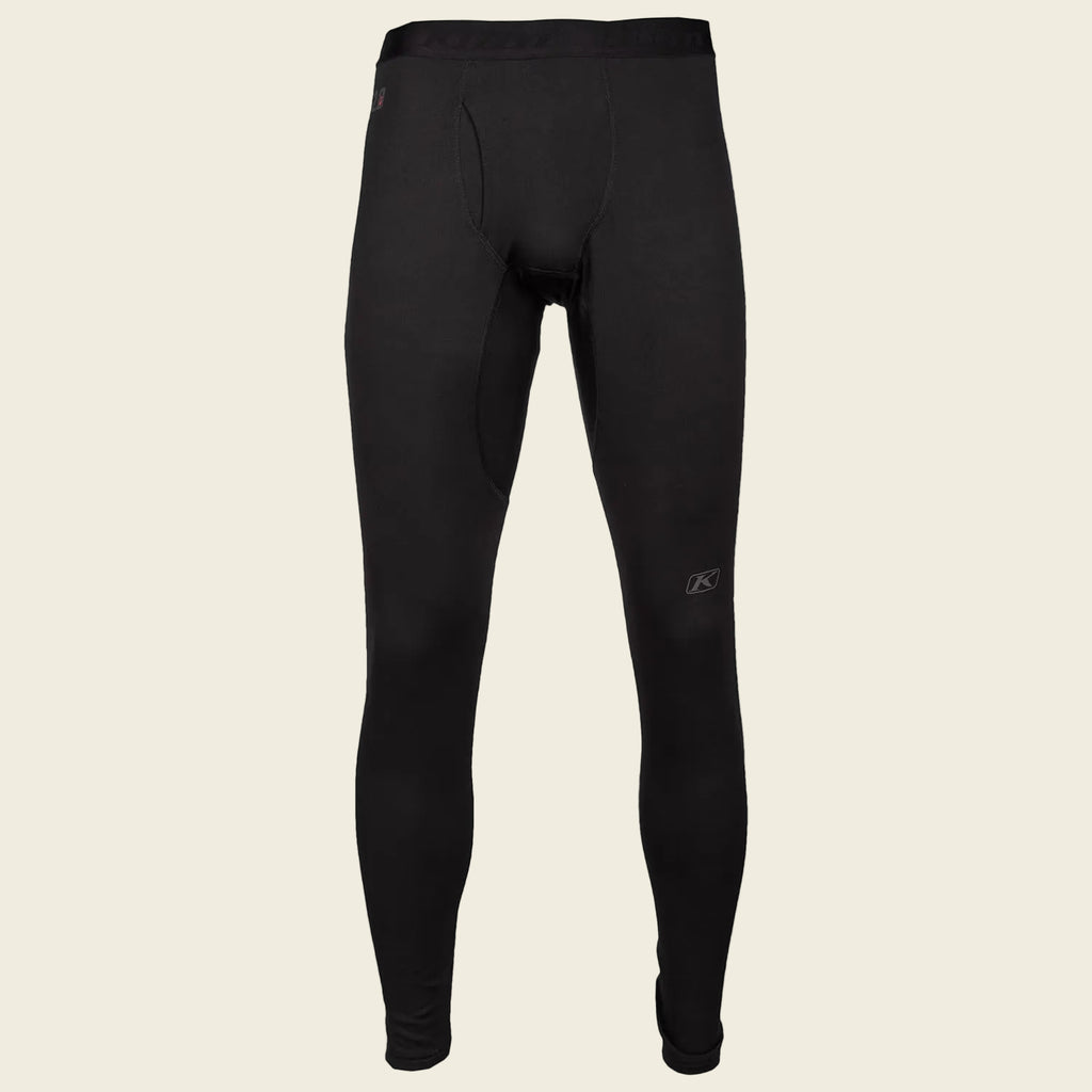 Black leggings with a brand logo on a white background