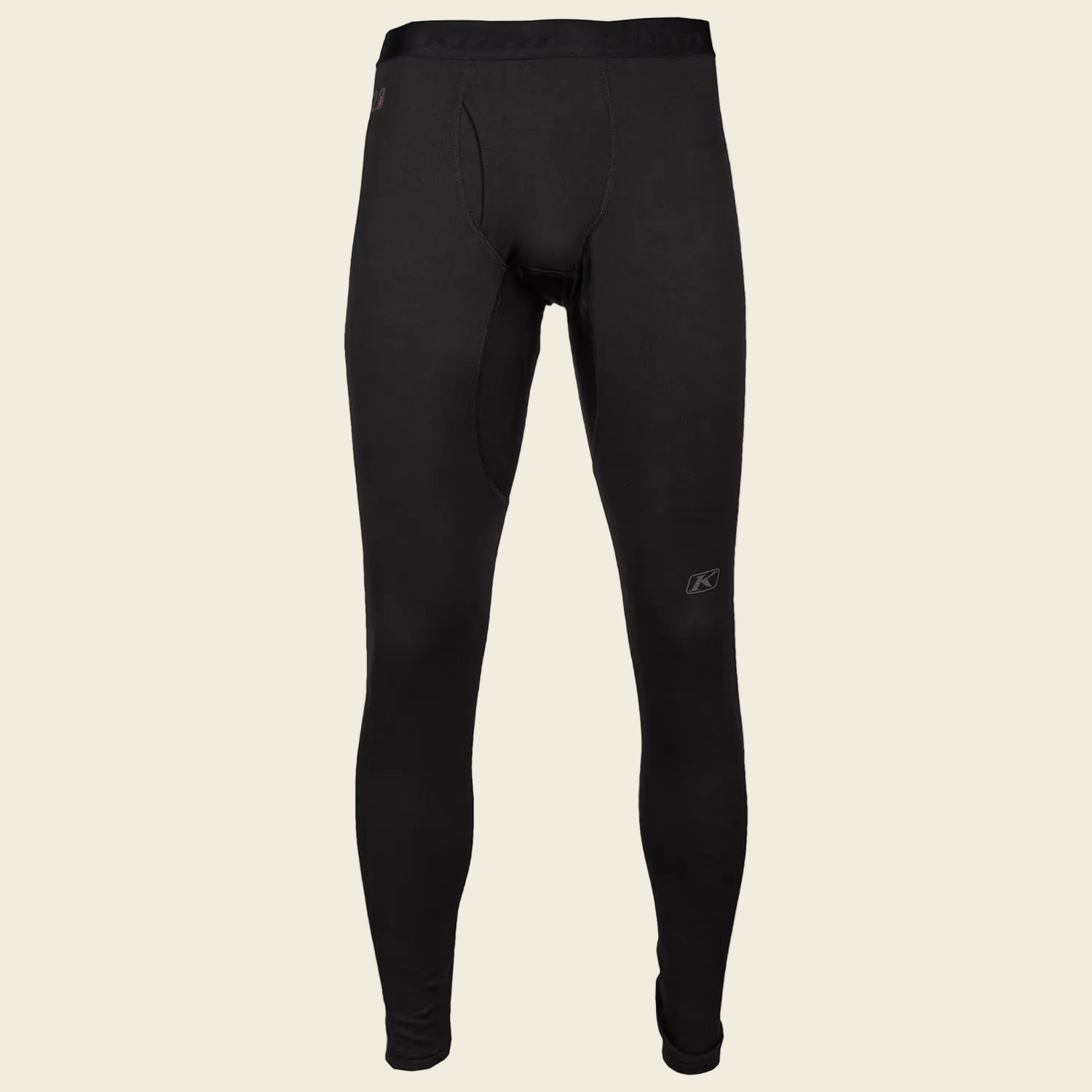 Black leggings with a brand logo on a white background