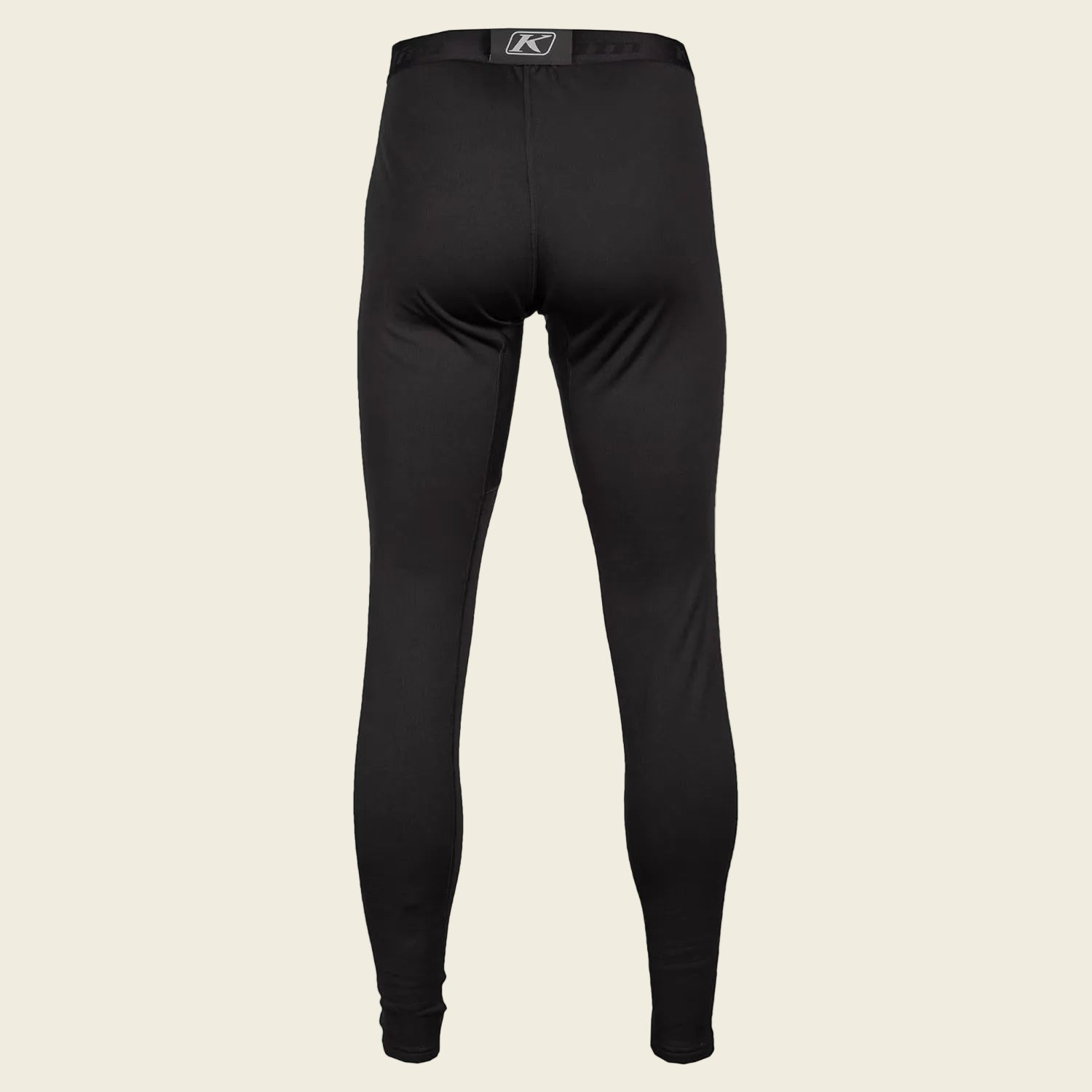 Black compression pants on a white background