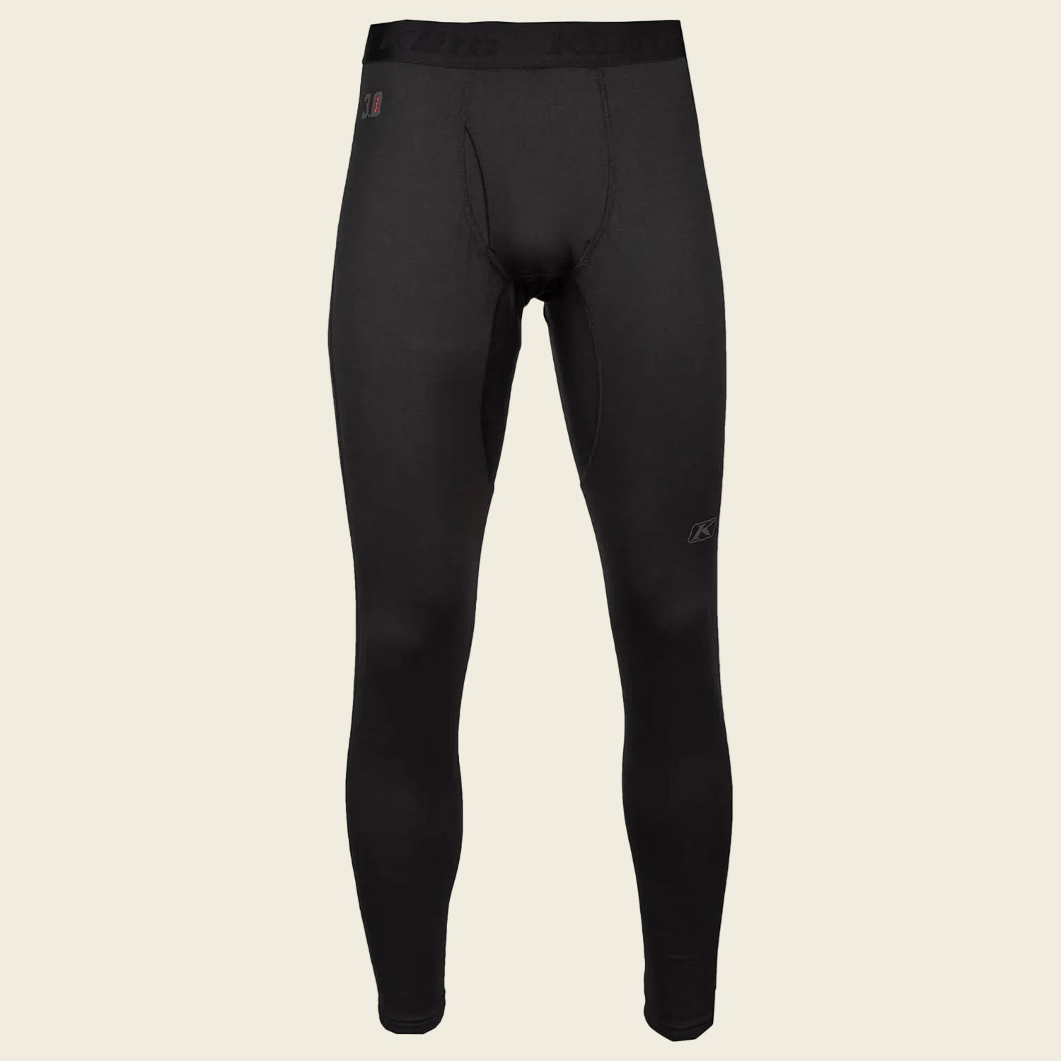 Black compression pants on a white background
