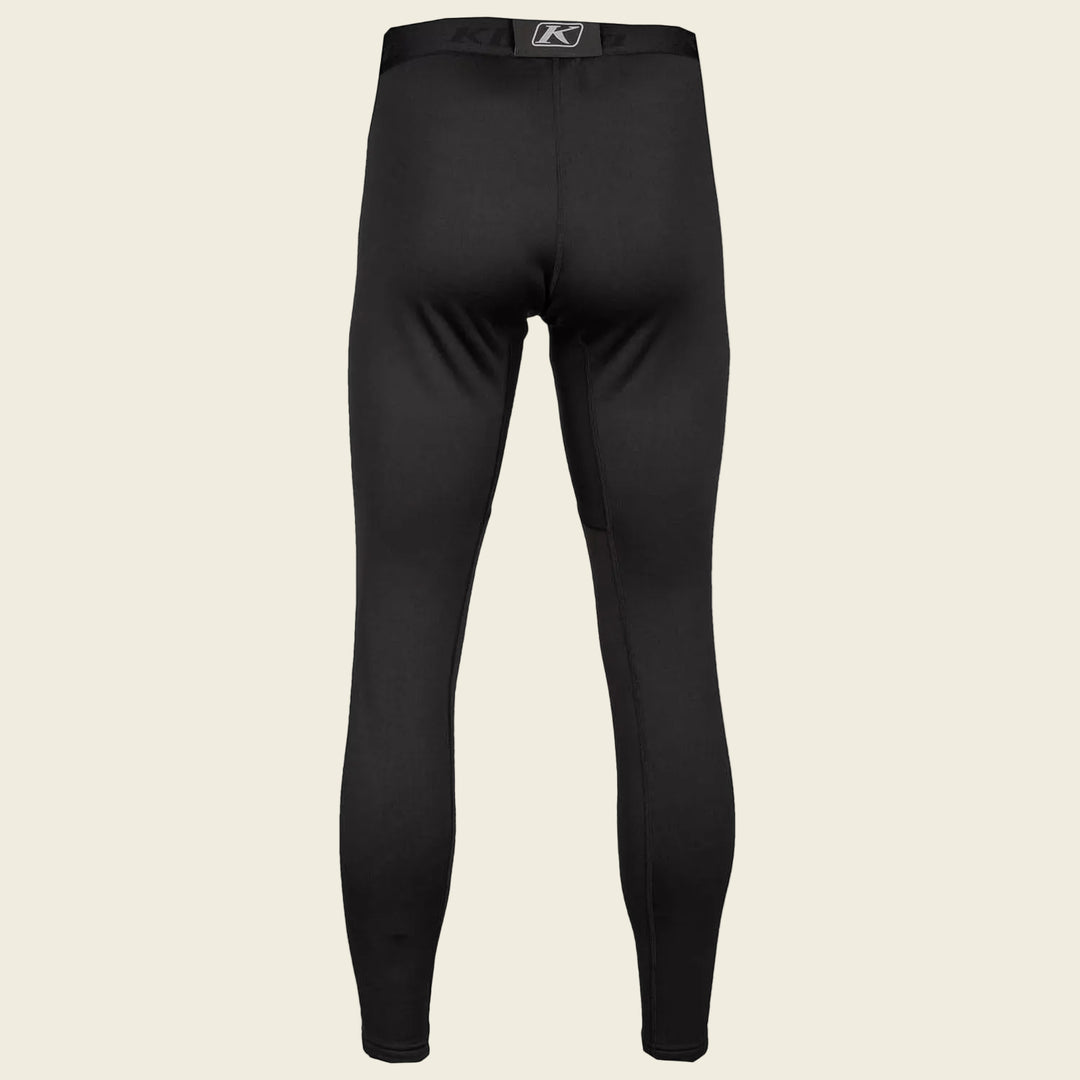 Black compression pants with a brand logo on a white background