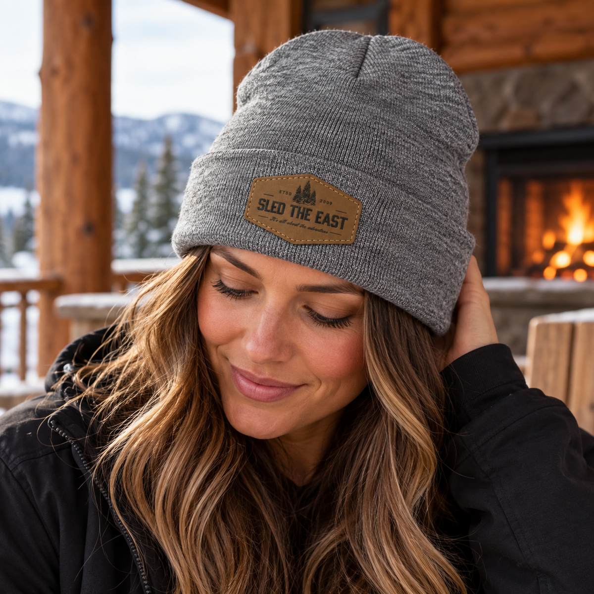 Sled The East Woodsman Beanie in Charcoal