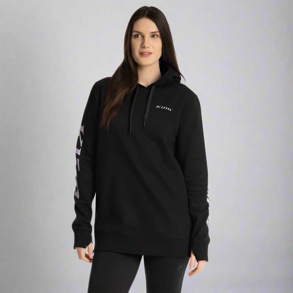 Klim Mariposa Long Pullover Hoodie Black - Wisteria