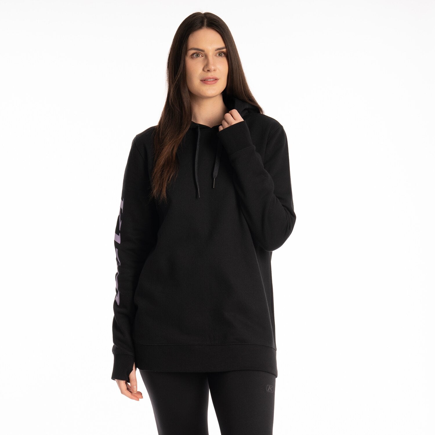 Klim Mariposa Long Pullover Hoodie Black - Wisteria