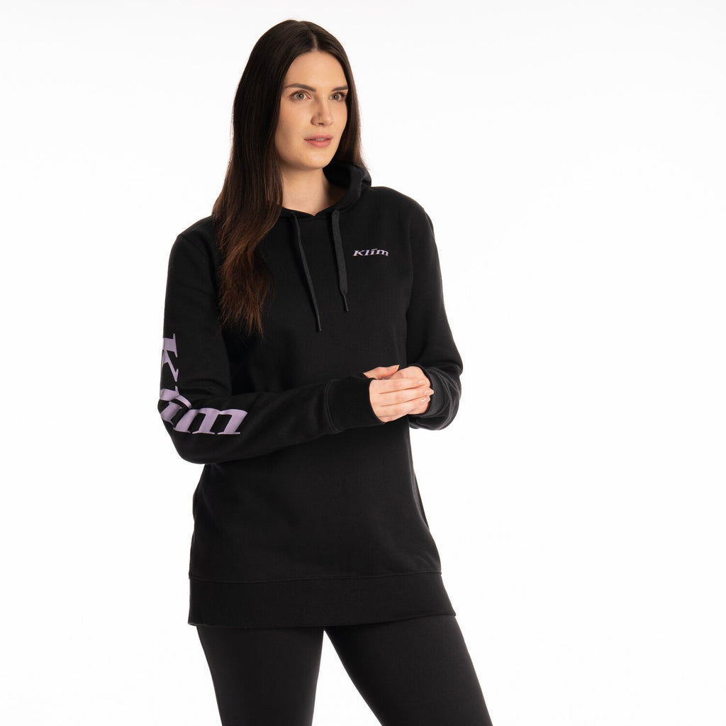 Klim Mariposa Long Pullover Hoodie Black - Wisteria