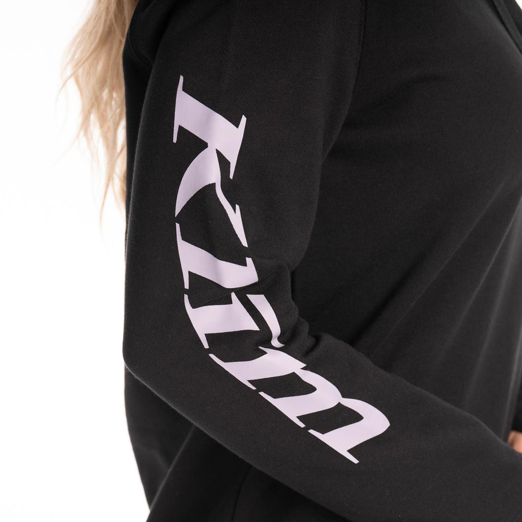 Klim Mariposa Long Pullover Hoodie Black - Wisteria
