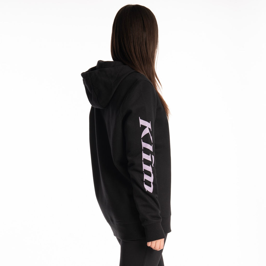 Klim Mariposa Long Pullover Hoodie Black - Wisteria