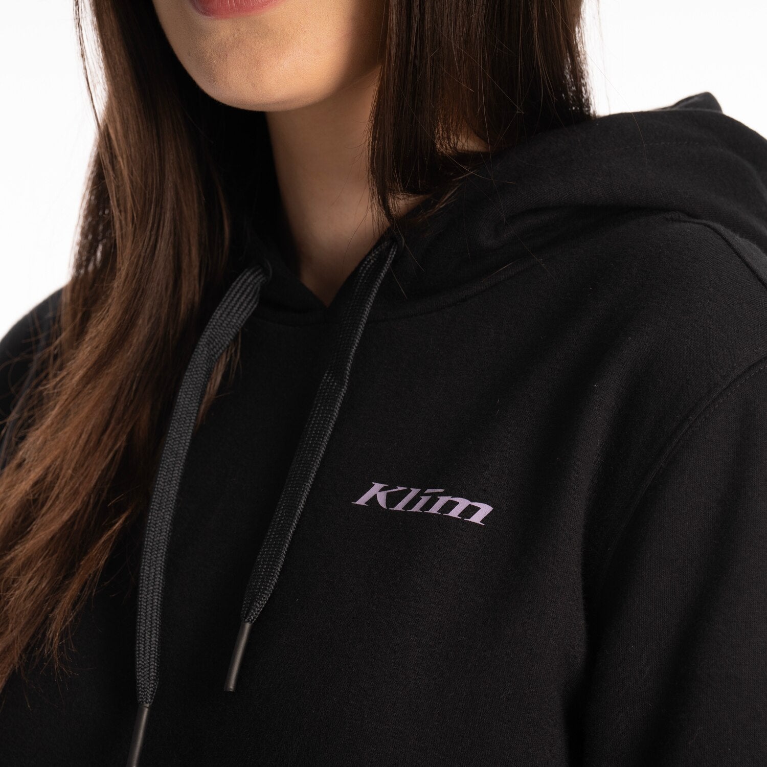 Klim Mariposa Long Pullover Hoodie Black - Wisteria