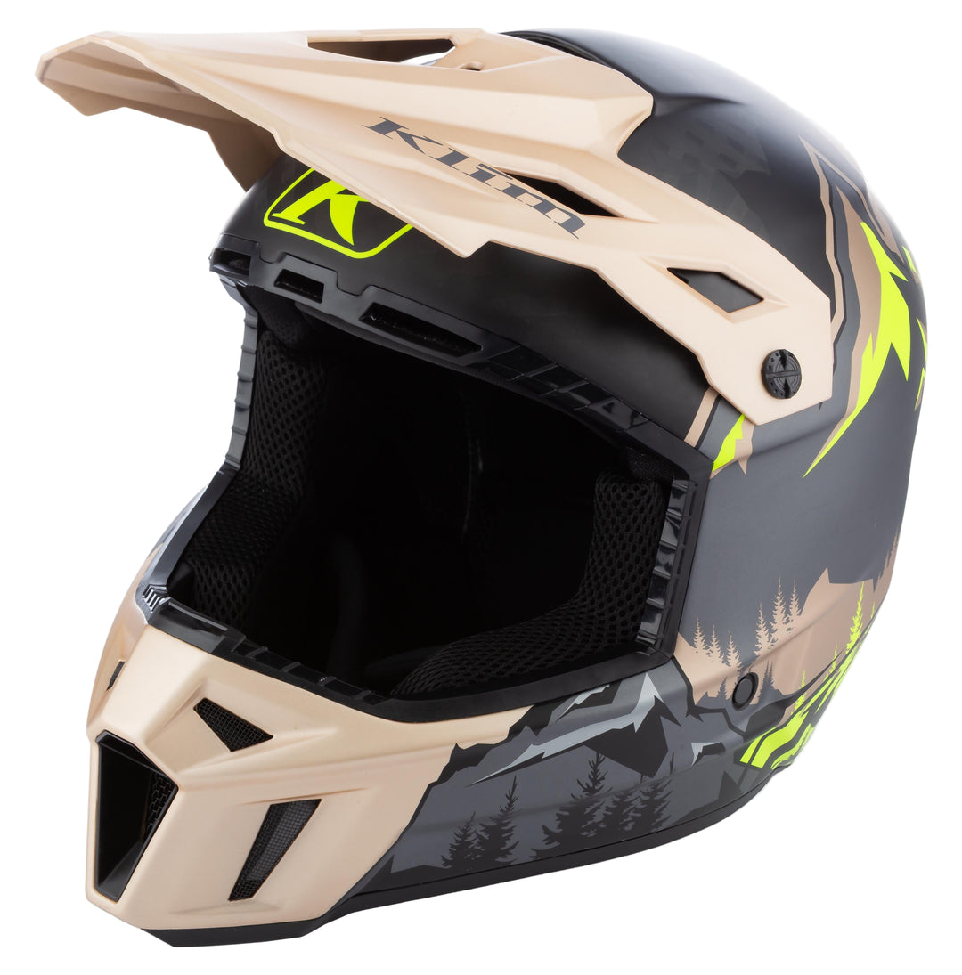 Klim F3 Carbon Helmet | Montana Tan - Hi-Vis