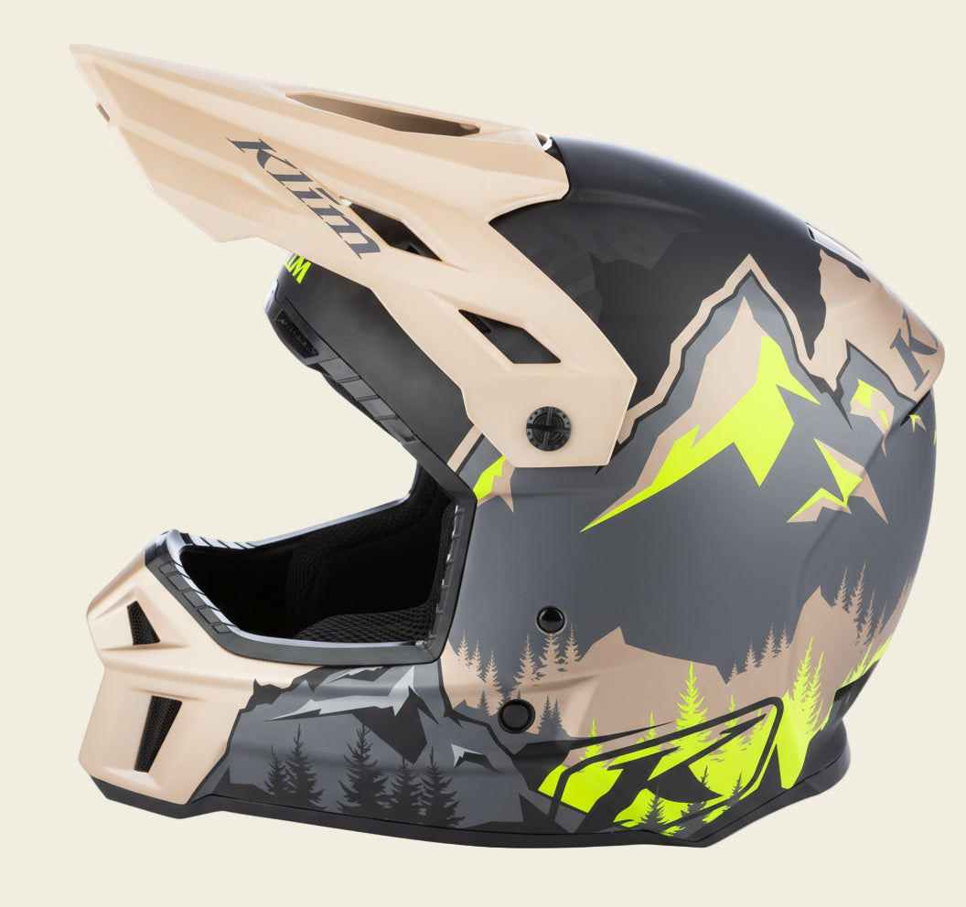 Klim F3 Carbon Helmet | Montana Tan - Hi-Vis