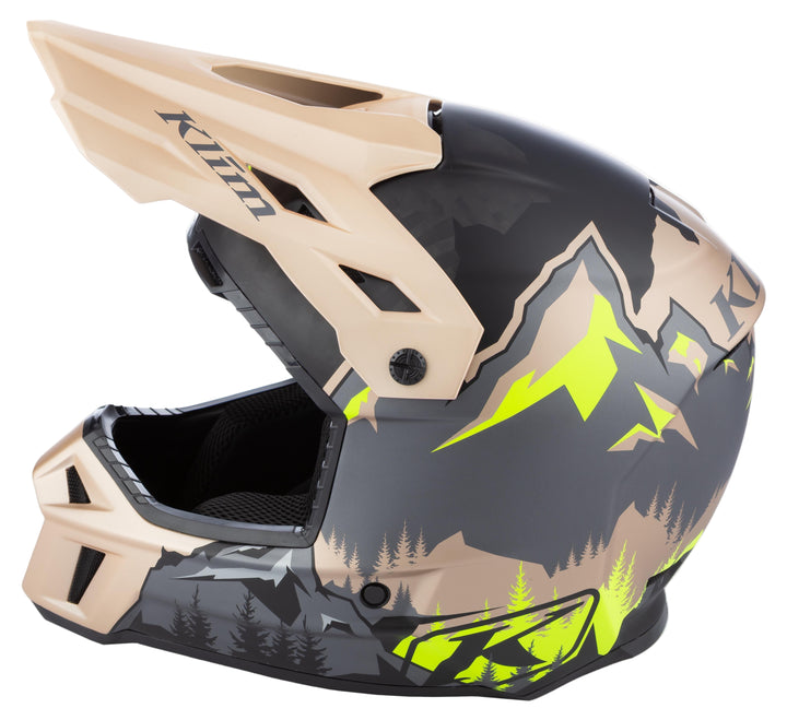 Klim F3 Carbon Helmet | Montana Tan - Hi-Vis