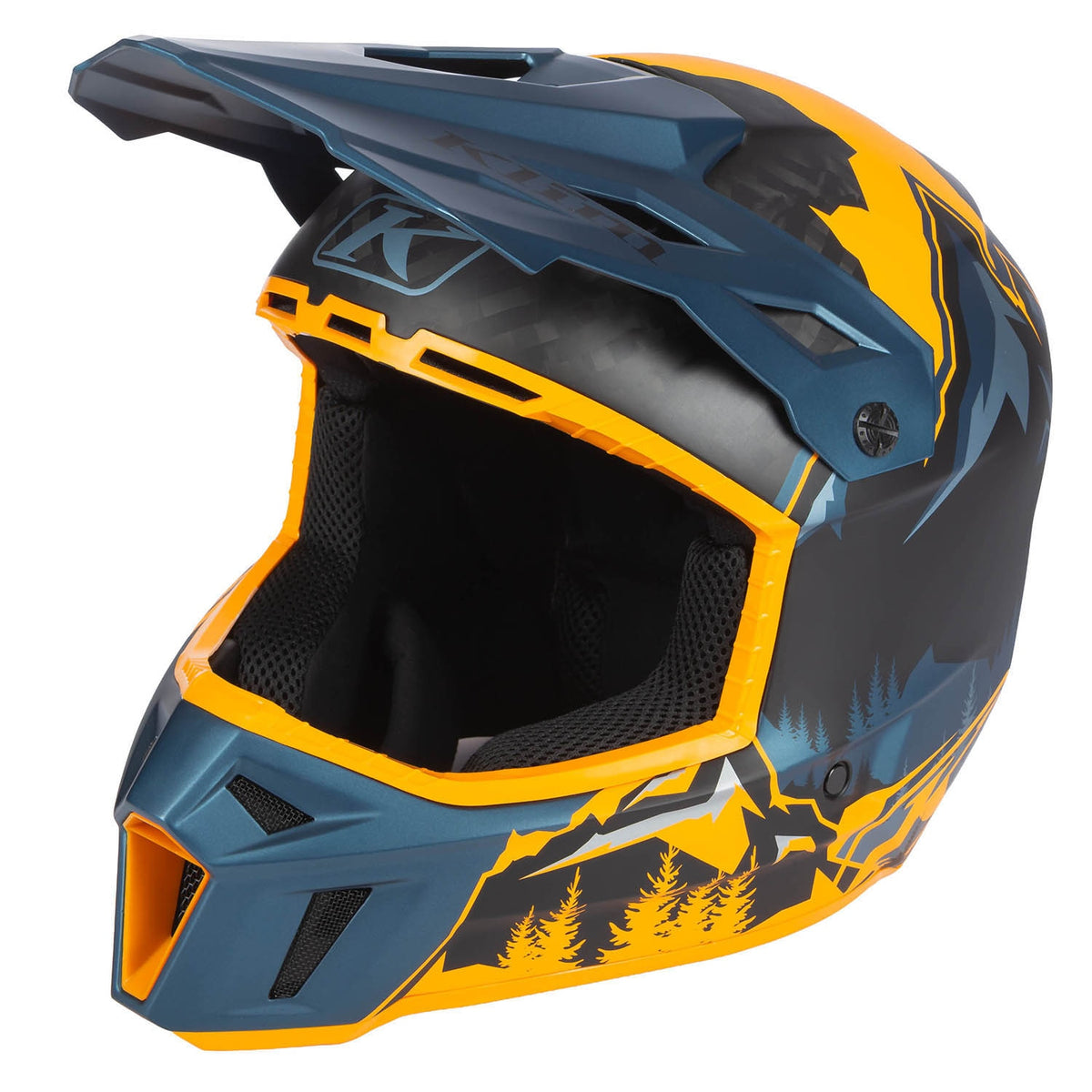 Klim F3 Carbon Helmet ECE - DNA Sunrise - Petrol