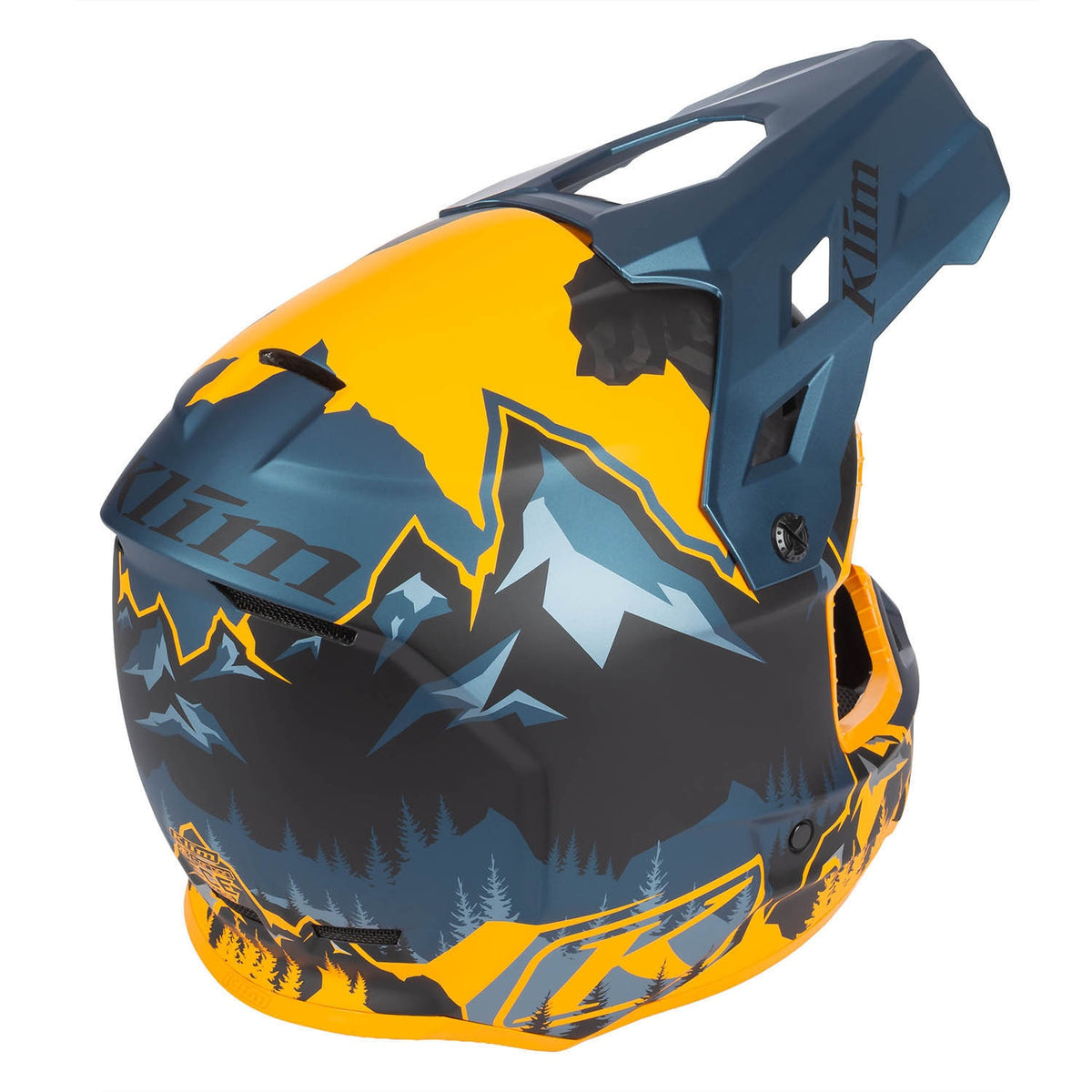 Klim F3 Carbon Helmet ECE - DNA Sunrise - Petrol