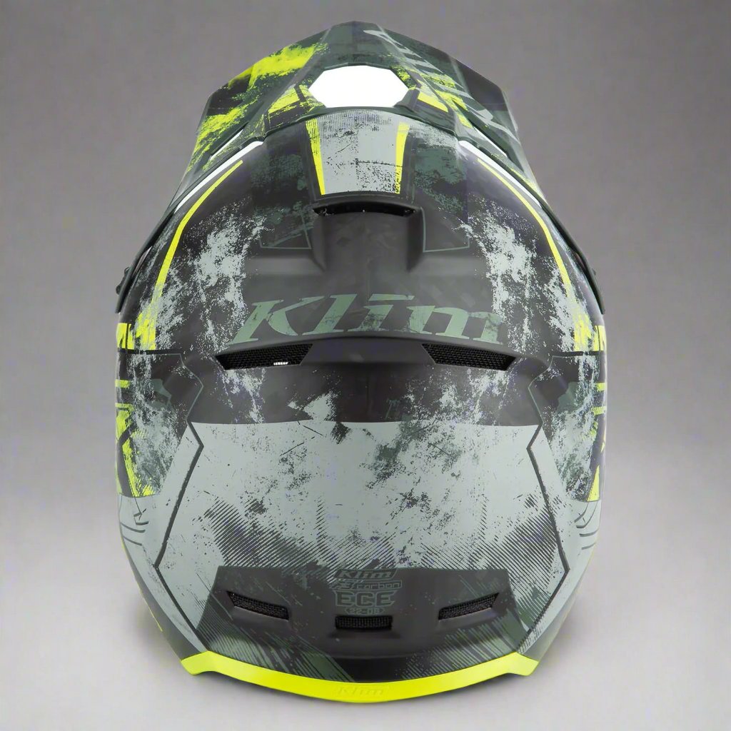 Klim F3 Carbon Helmet ECE Unruly Kombu Green - Hi-Vis