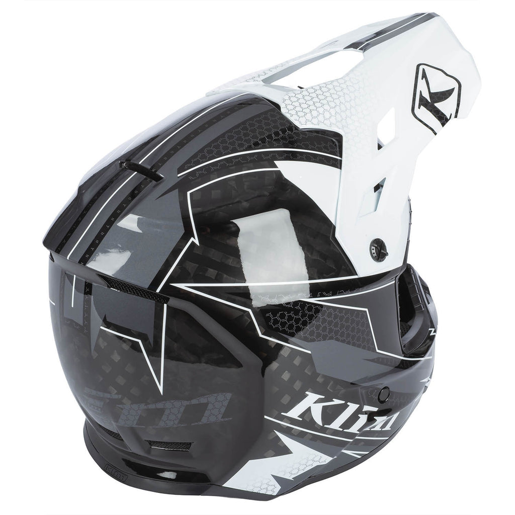 Klim F3 Carbon Helmet ECE - Velocity Black - White