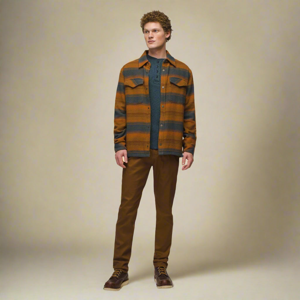 Prana M's Happy Camp Flannel | Sepia
