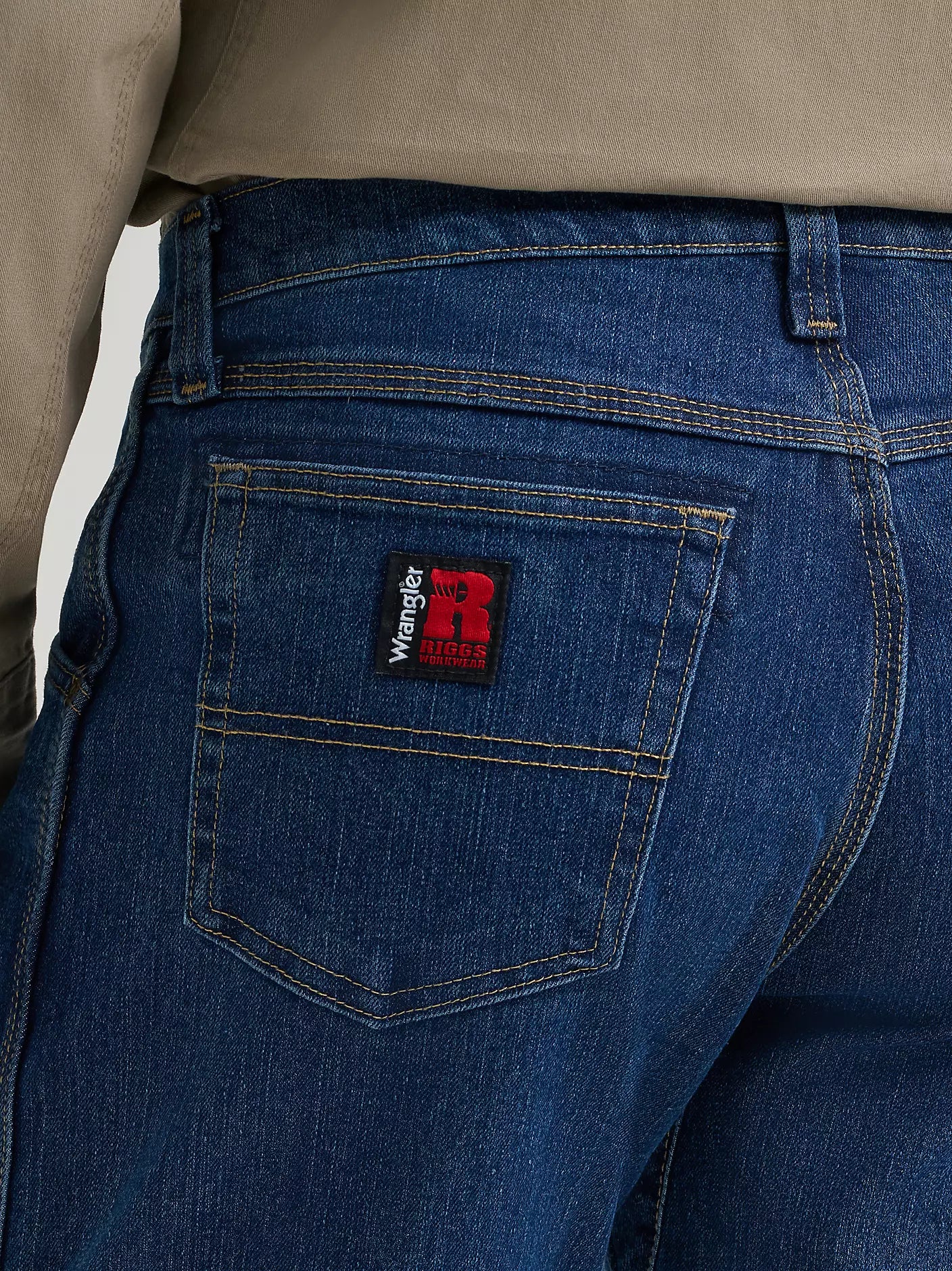Wrangler RIGGS Workwear Advanced Comfort Five Pocket Jean | Mid Stone