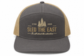 Sled The East Woodsman Flat Brim Snapback in Charcoal/Khaki