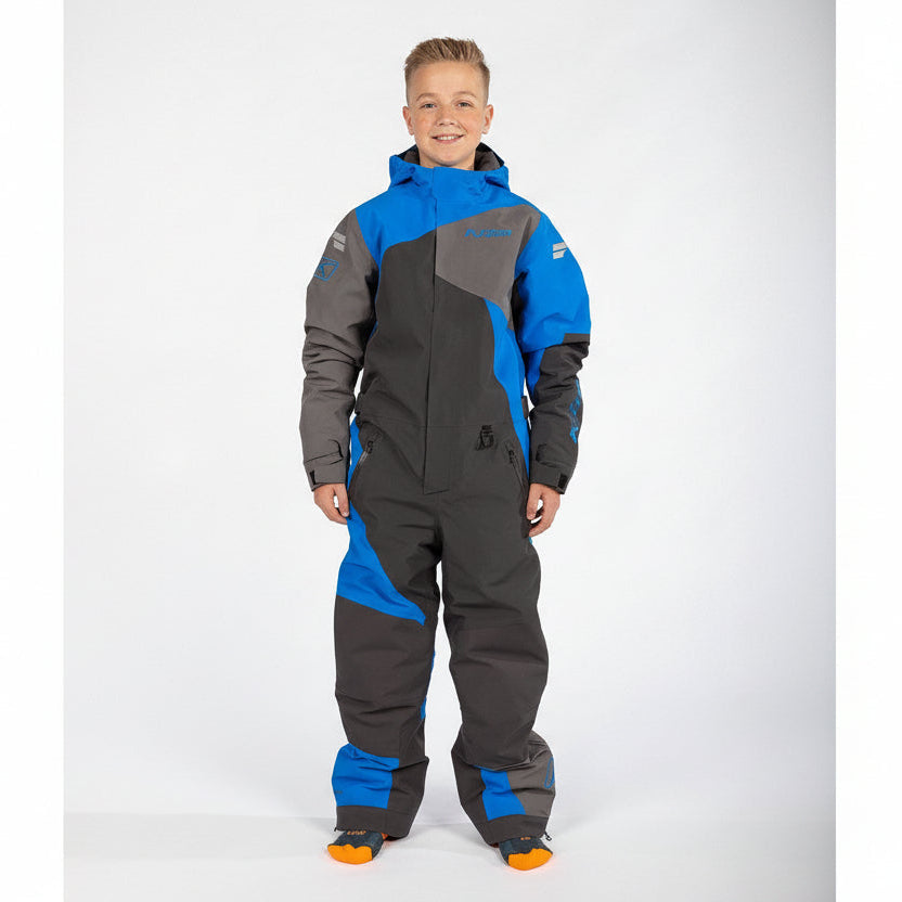 Railslide One-Piece Youth | Asphalt - Electric Blue Lemonade