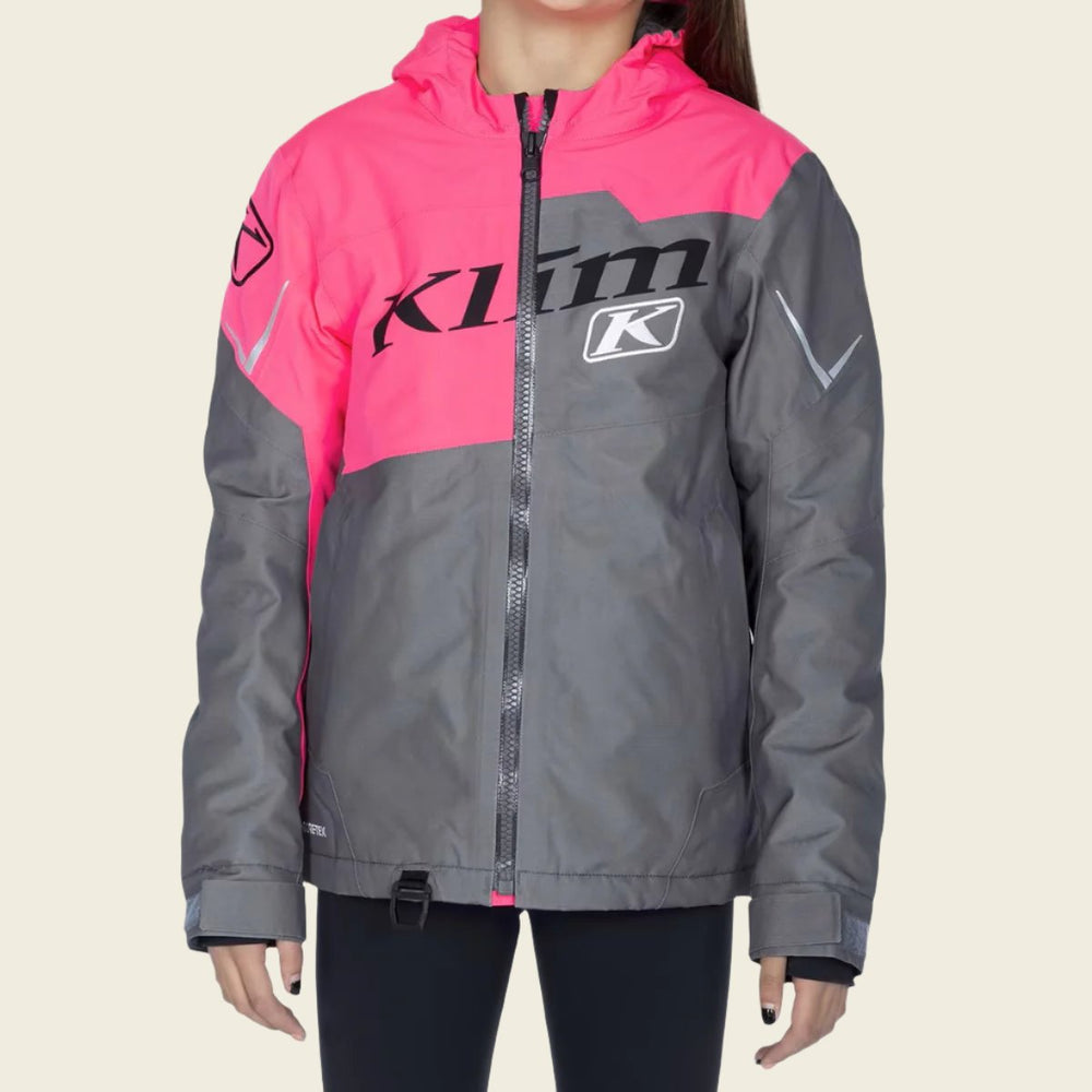 Klim Youth Instinct Jacket Knockout Pink - Castlerock Gray