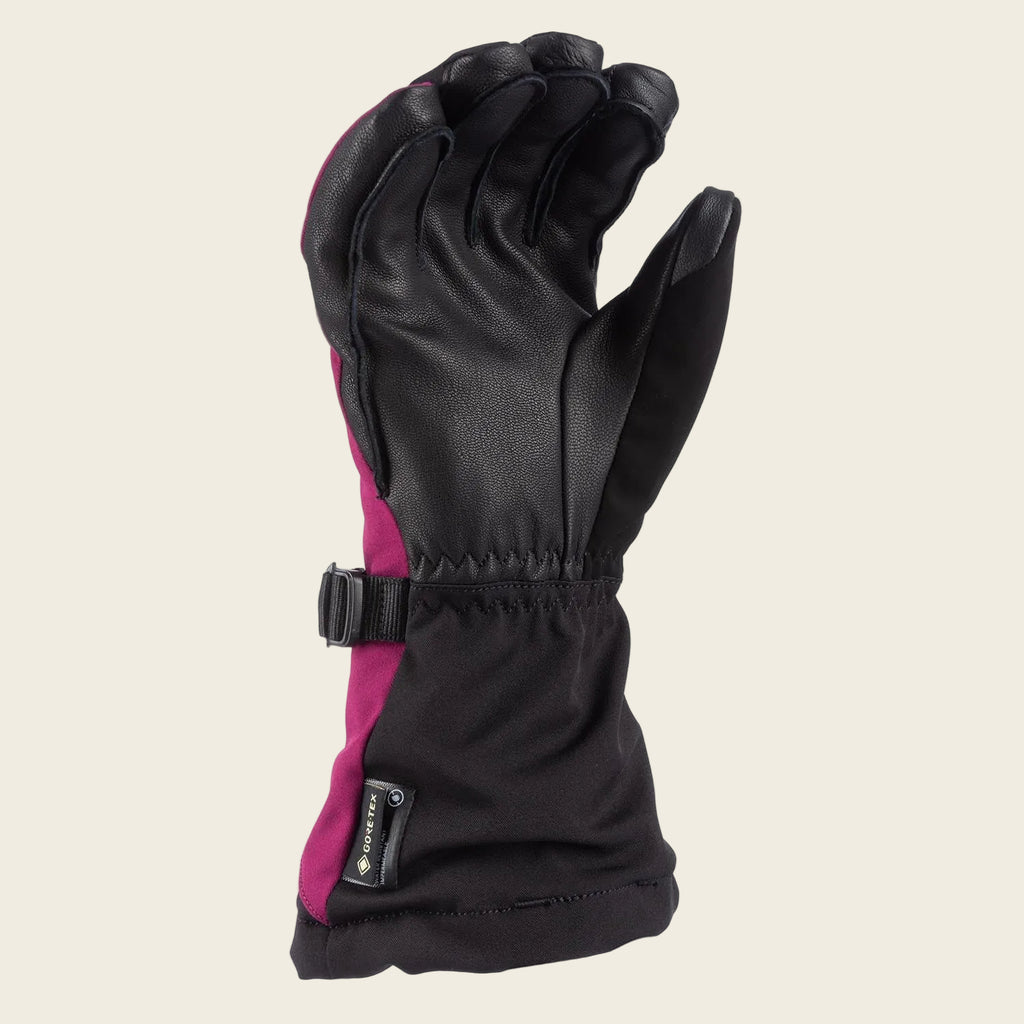 Black and pink glove on a white background