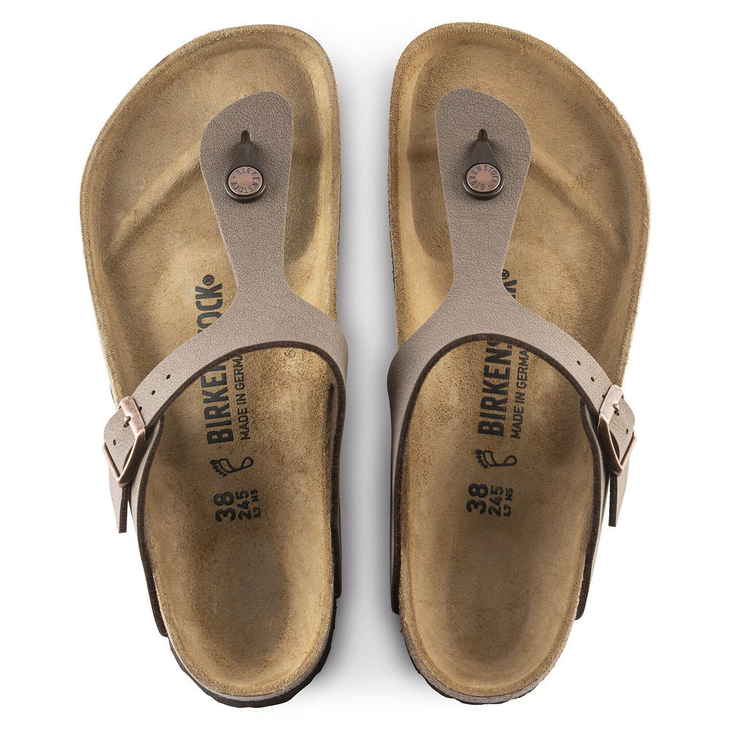 Pair of Birkenstock sandals on a white background