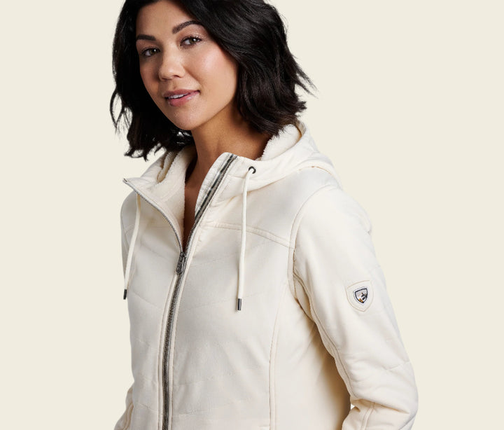 Kuhl Women's Aero Fleece Hoody Ivory 
