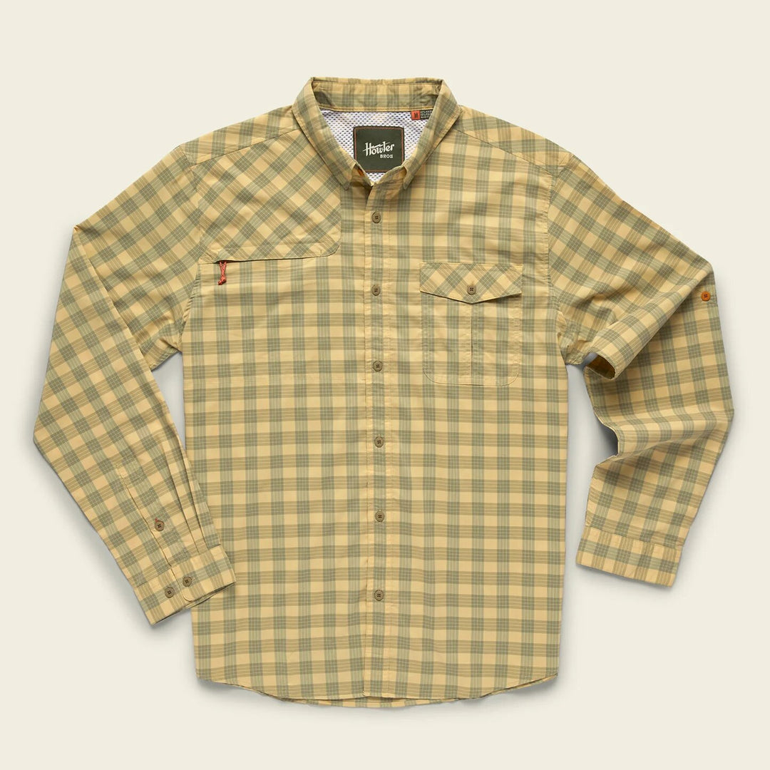 Howler Brothers Matagorda Longsleeve | Palaka Plaid : Seaweed