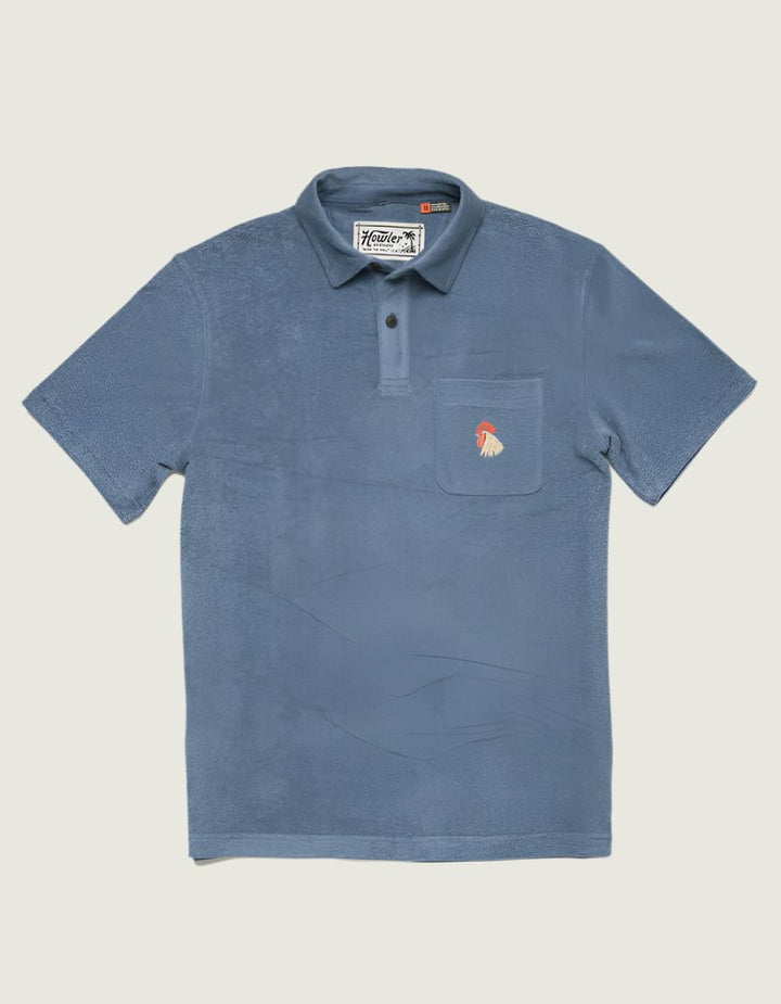 Howler Brothers Plusherman Terry Polo | Blue Mirage